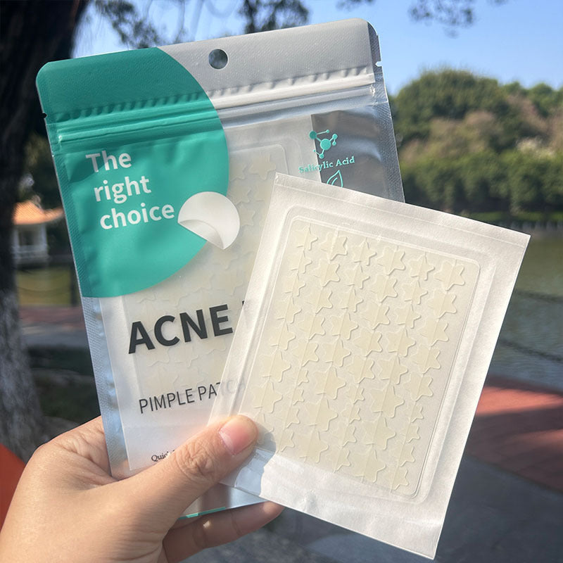 Parches coloridos para el acn� con forma de estrella