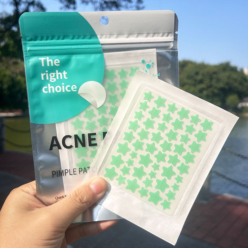 Parches coloridos para el acn� con forma de estrella