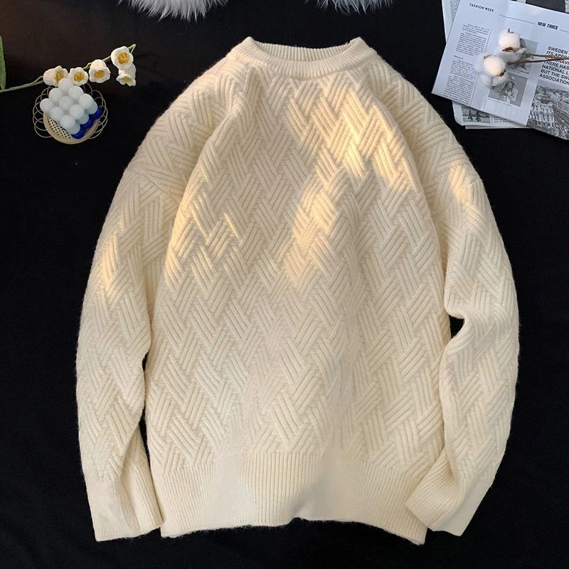 Prendas de punto de gramaje alto con cuello redondo para hombre y mujer