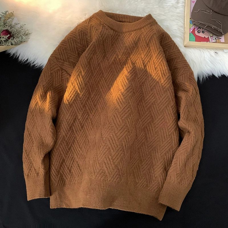 Prendas de punto de gramaje alto con cuello redondo para hombre y mujer