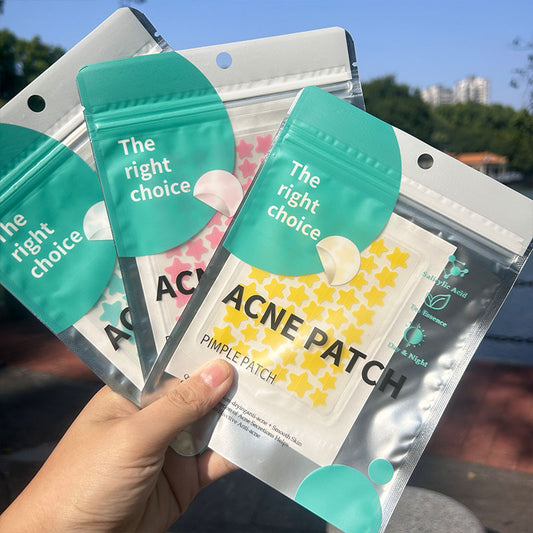 Parches coloridos para el acn� con forma de estrella