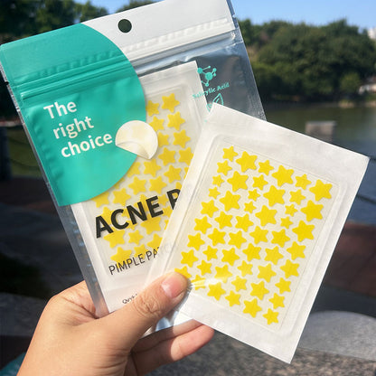 Parches coloridos para el acn� con forma de estrella
