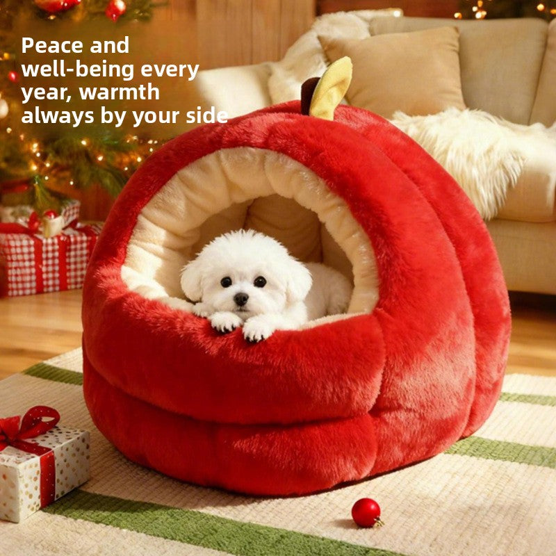 Alfombrilla-cama para mascotas con dise�o de manzana