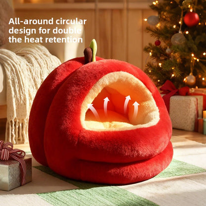 Alfombrilla-cama para mascotas con dise�o de manzana