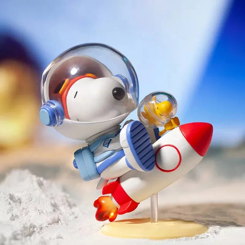 Juguetes POP MART de la serie Snoopy Space (caja sorpresa aleatoria)