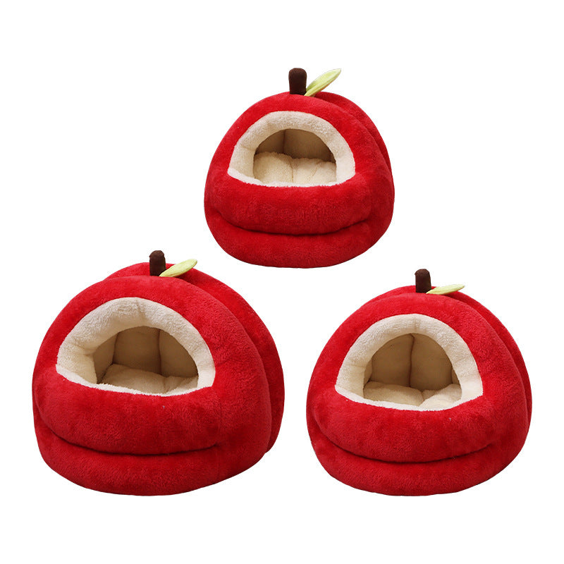 Alfombrilla-cama para mascotas con dise�o de manzana