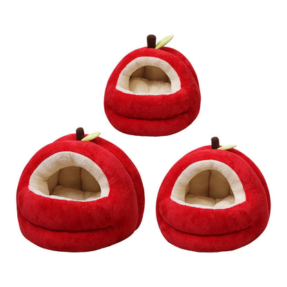 Alfombrilla-cama para mascotas con dise�o de manzana