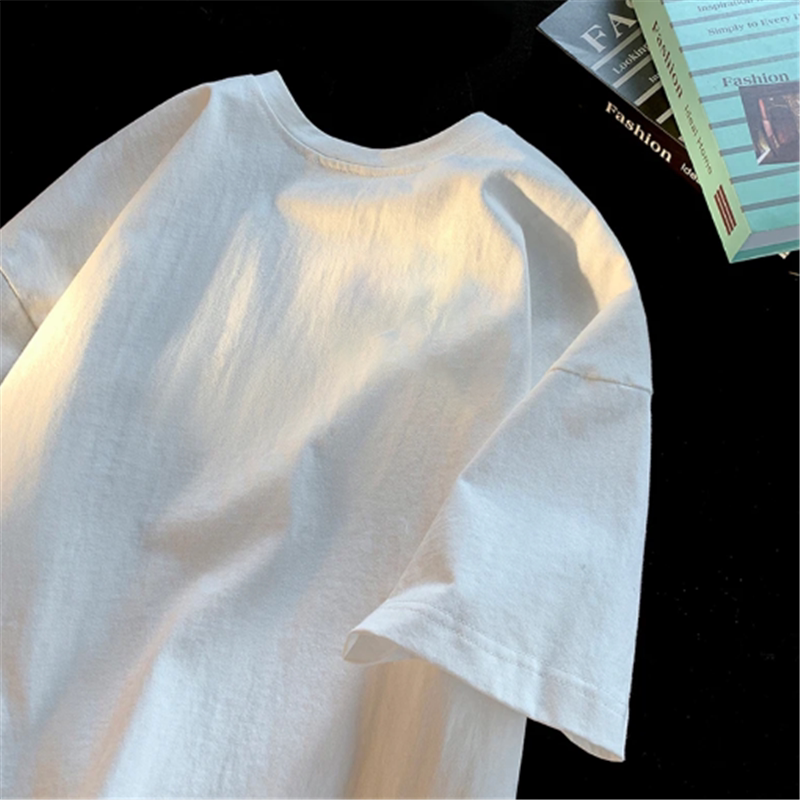 Camiseta de algodon de gramaje alto con estampado de gatito