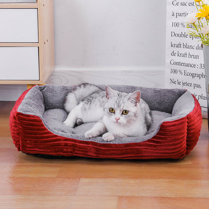 Caseta y alfombrilla para mascotas (perros y gatos) para todas las estaciones