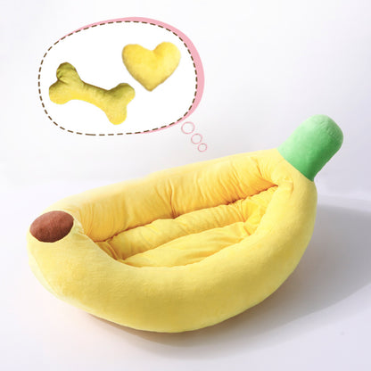 Cama para mascotas con dise�o de dibujos animados, desmontable y lavable