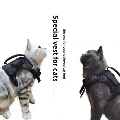 Chaleco para pasear gatos con correa pectoral