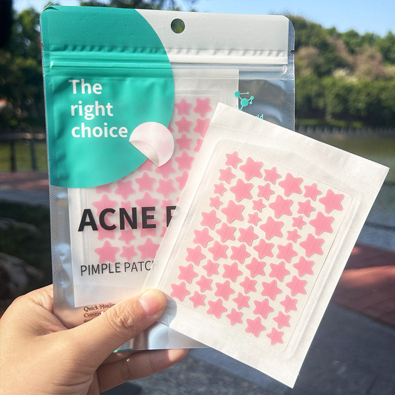 Parches coloridos para el acn� con forma de estrella