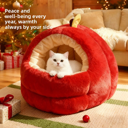 Alfombrilla-cama para mascotas con dise�o de manzana