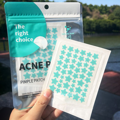 Parches coloridos para el acn� con forma de estrella