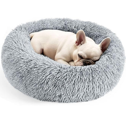 Cama tipo dona de felpa para perros peque�os y gatos